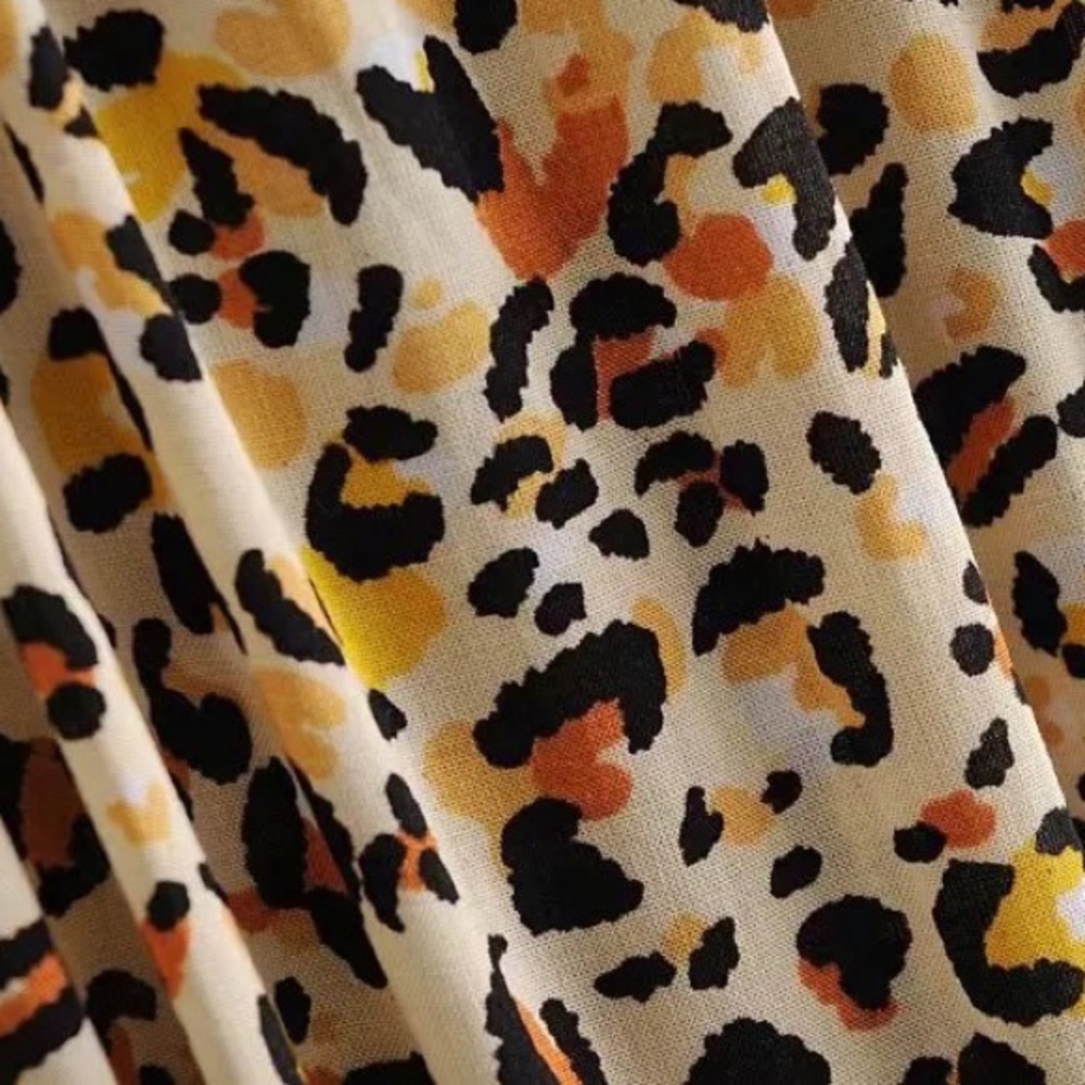 LAST ONE Leopard Print Chic Ruffle Dress - Picture 5 of 16